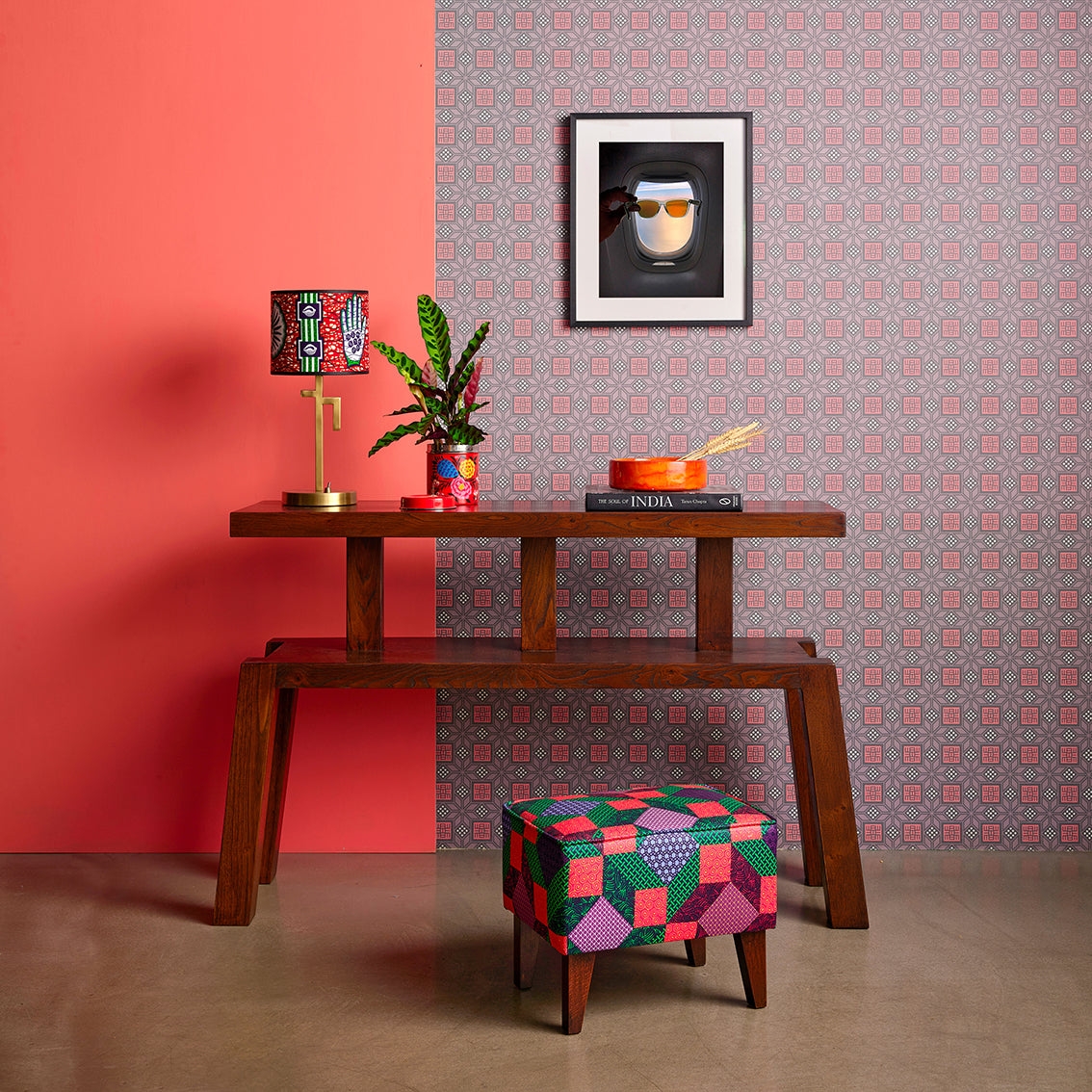 Anthracite 'Antioch' Wallpaper