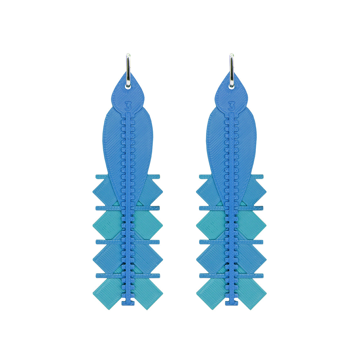 Ascending Bird Küpe, Mavi