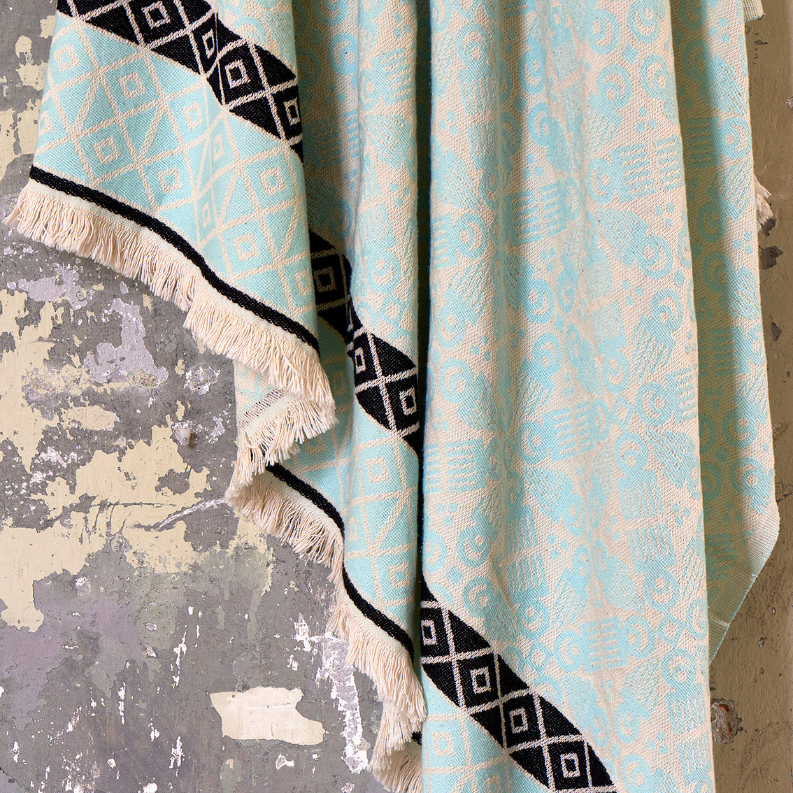 Aquamarine 'Duafe' Koltuk Şalı