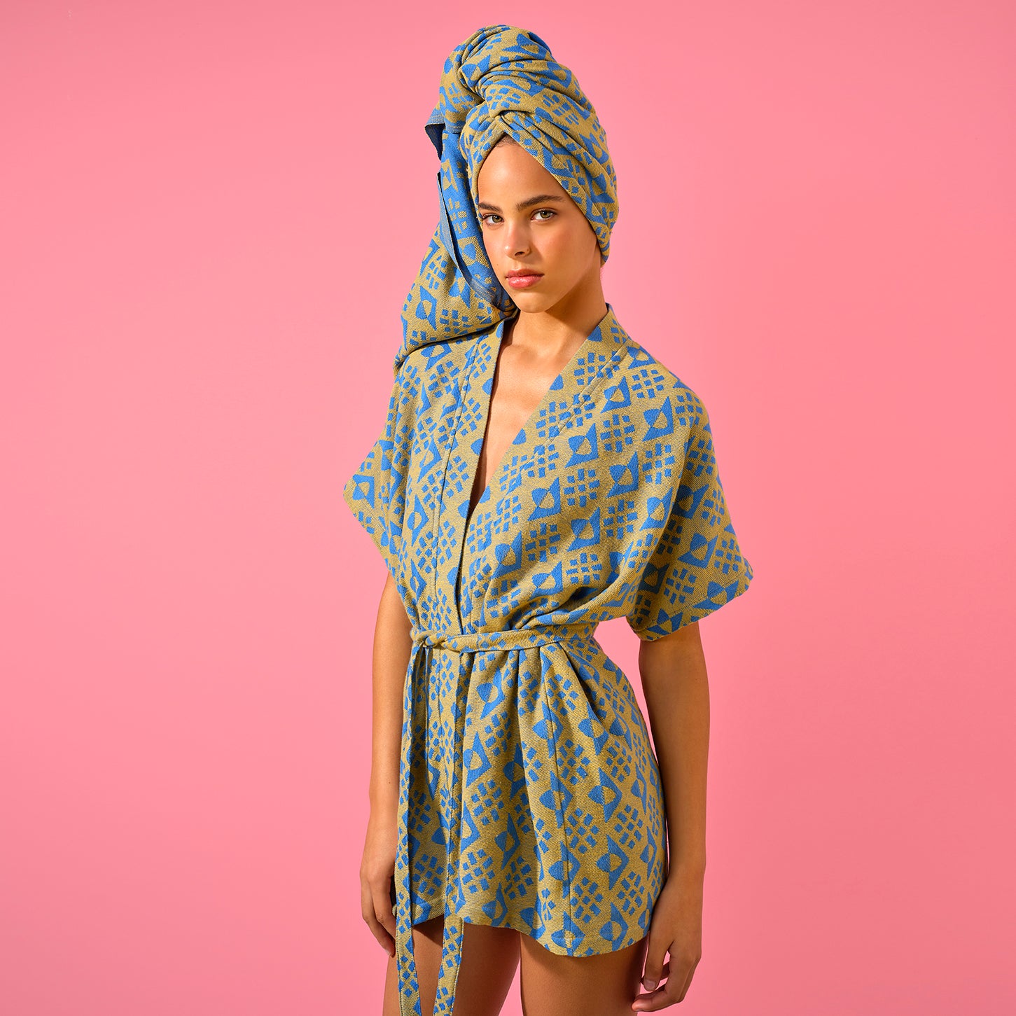 Sarı 'Paro' Plaj Kimonosu