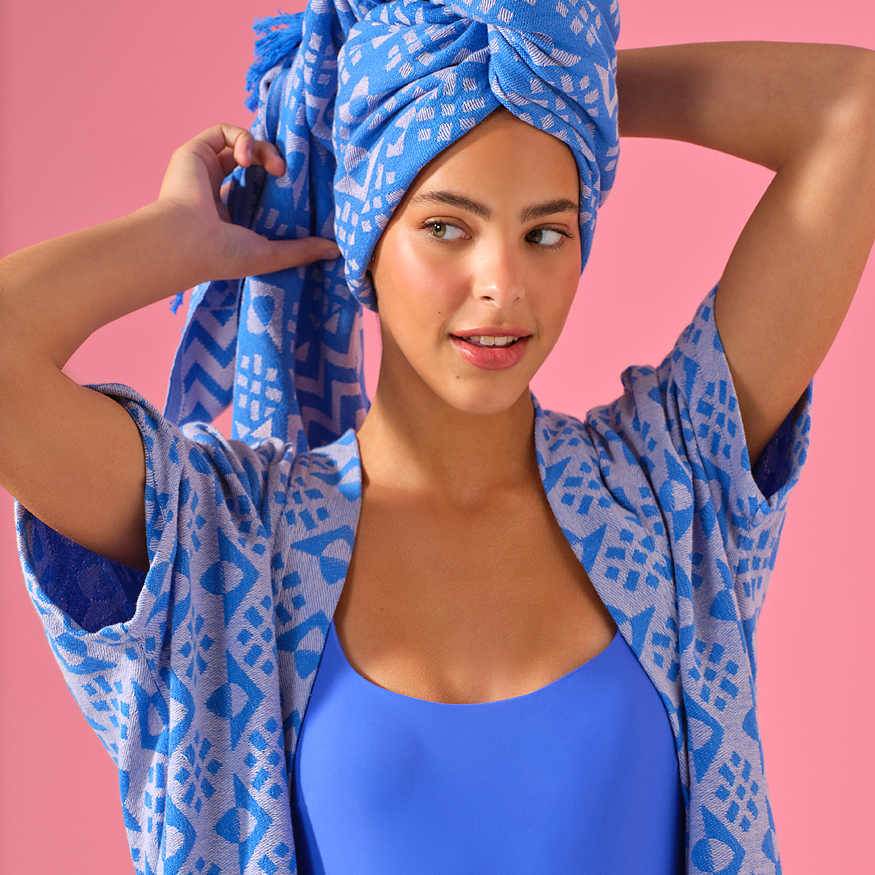 Pembe 'Paro' Plaj Kimonosu