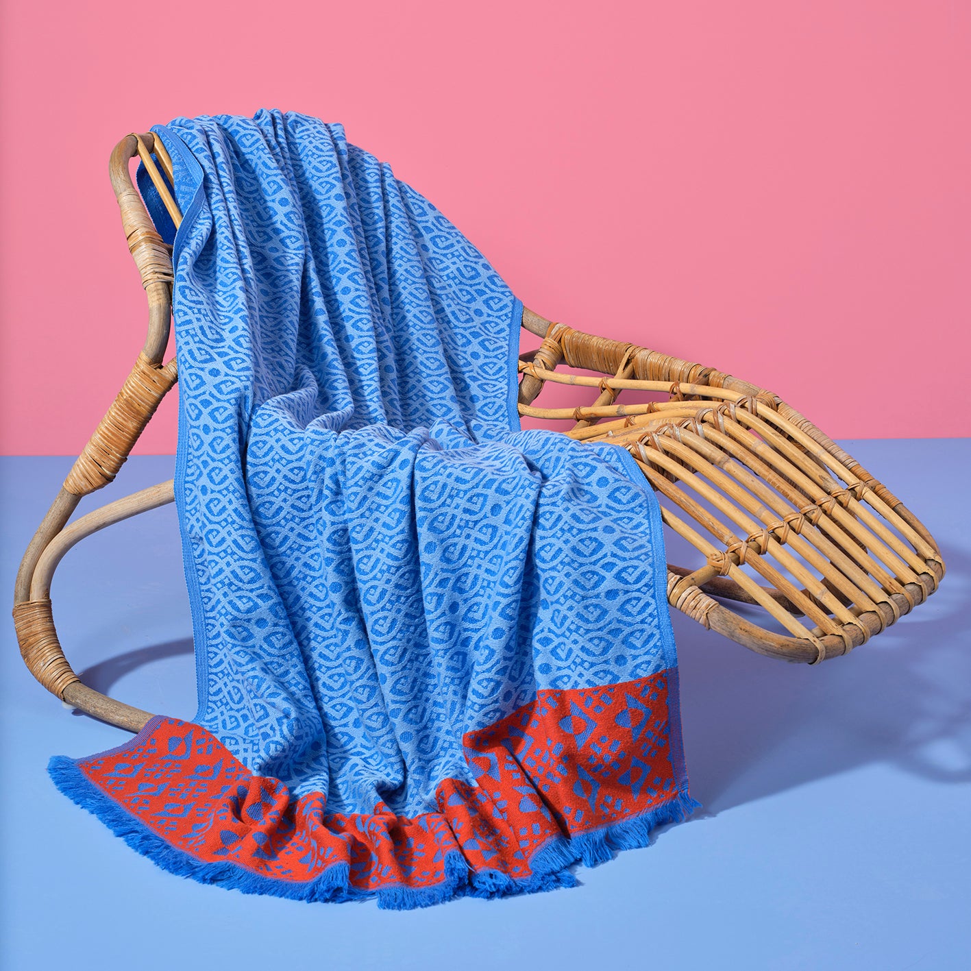 Mavi 'Thagzo' Koltuk Şalı