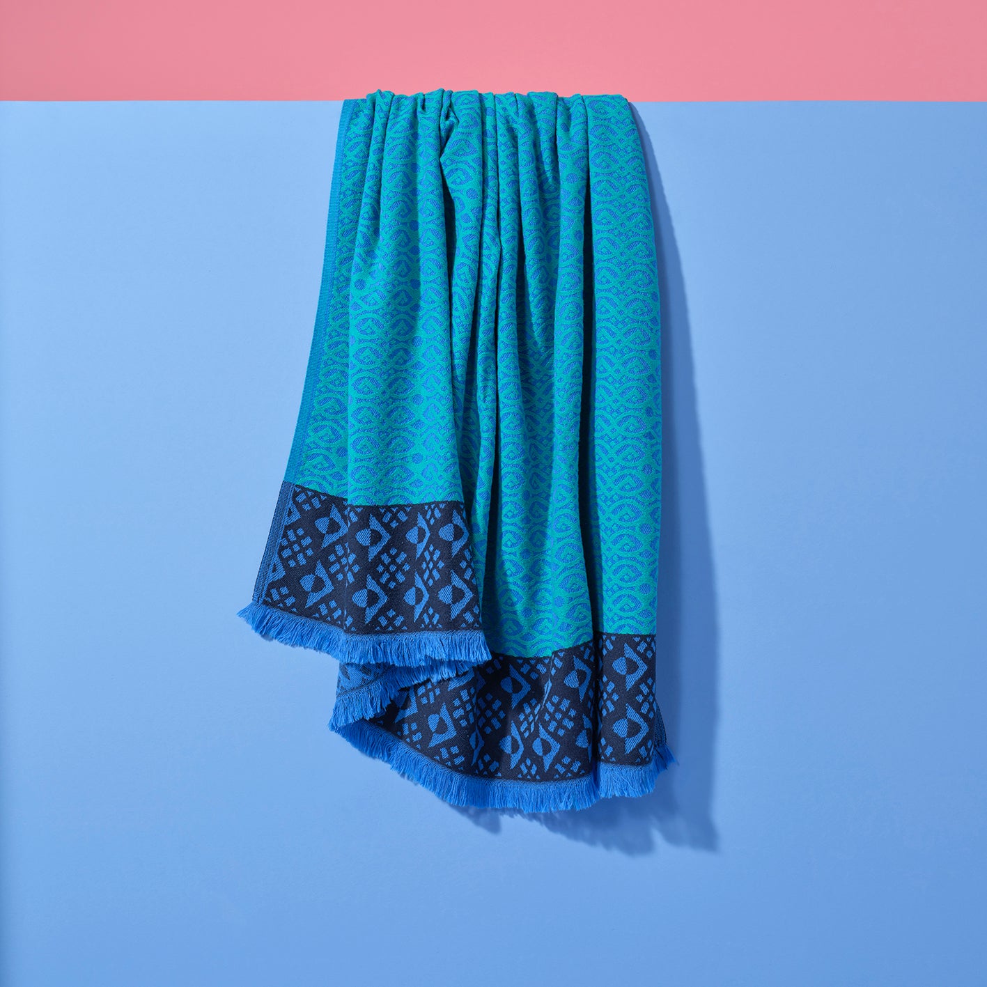 Turkuaz 'Thagzo' Koltuk Şalı