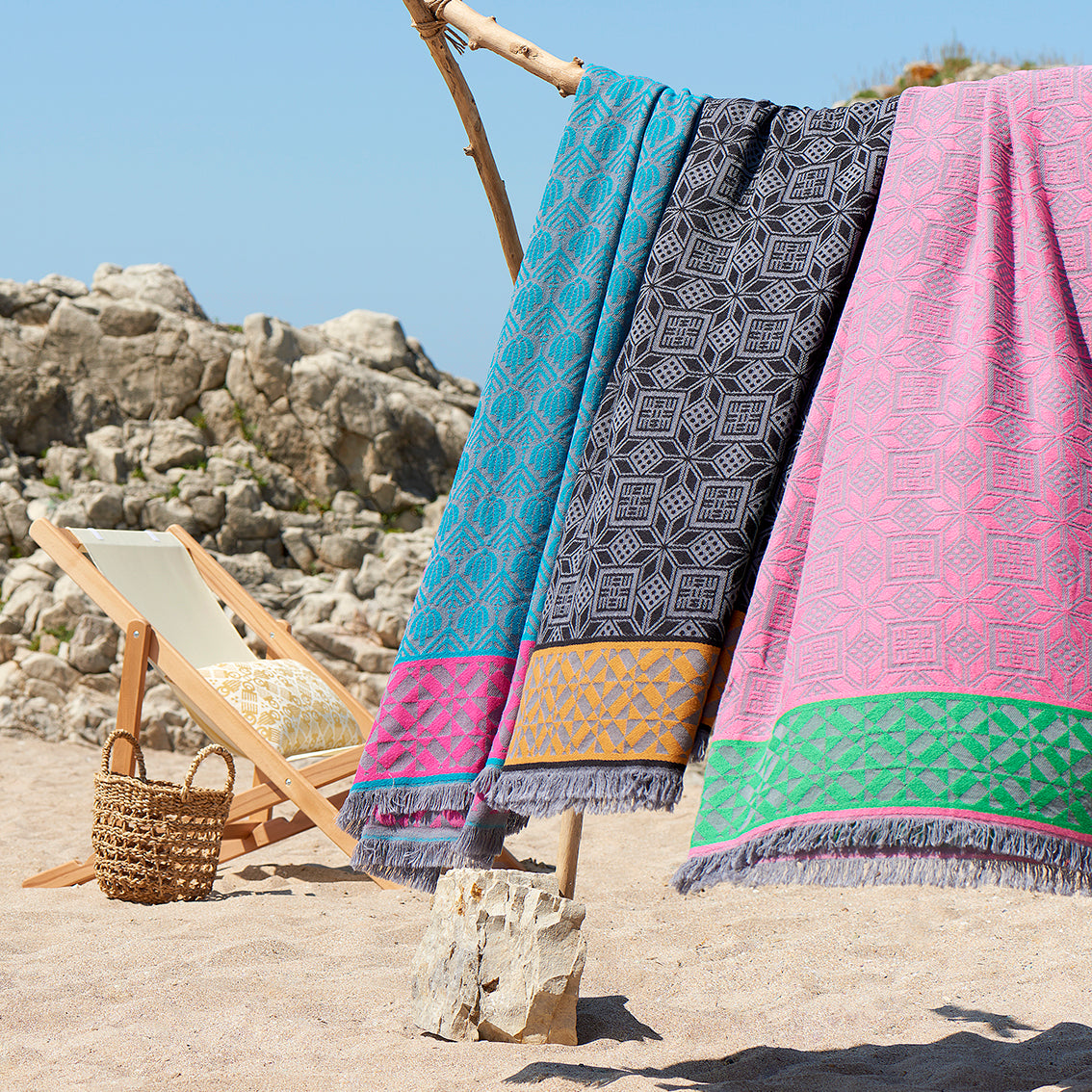 Pembe 'Antioch' Koltuk Şalı