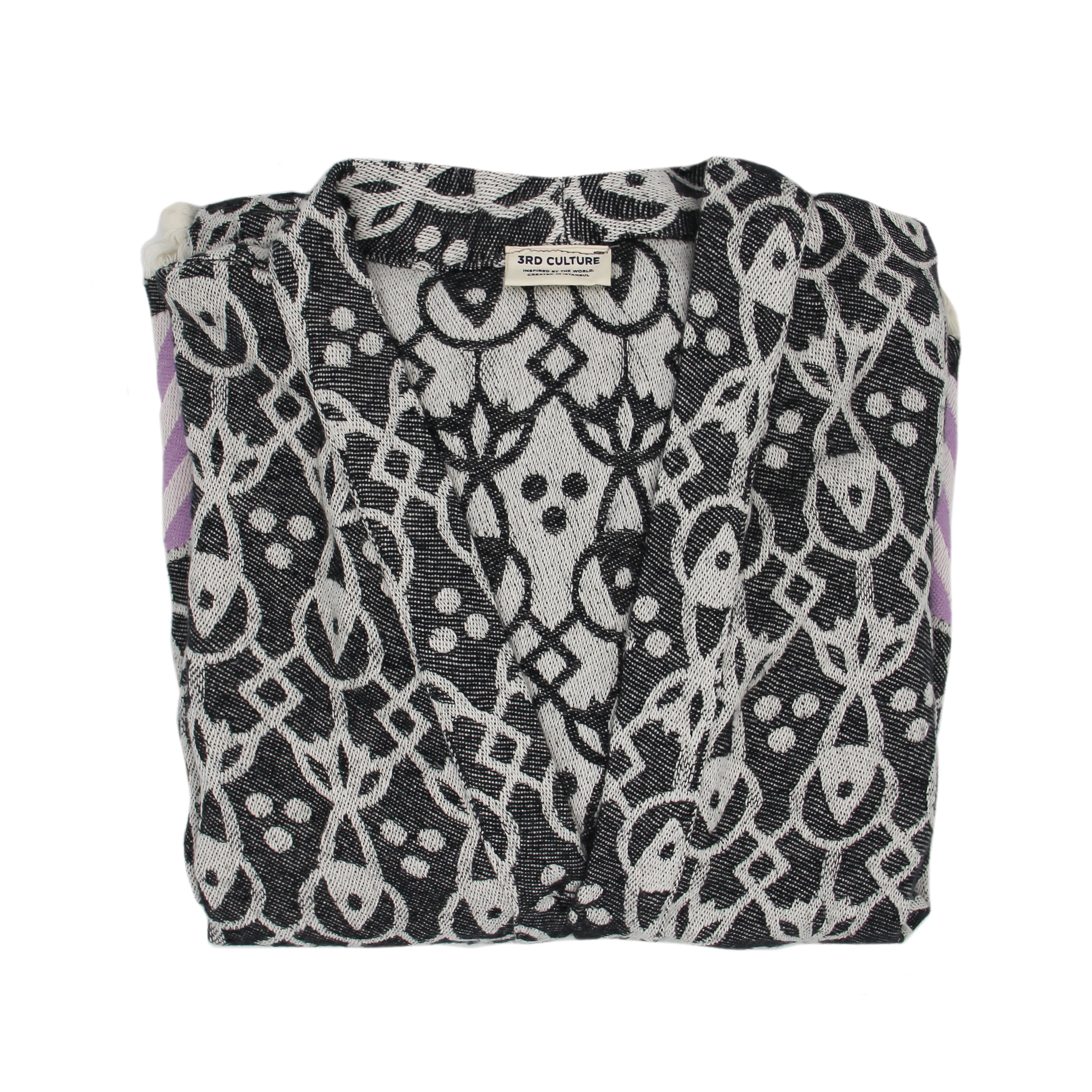 Kırmızı & Antrasit 'Adinkra' Kimono