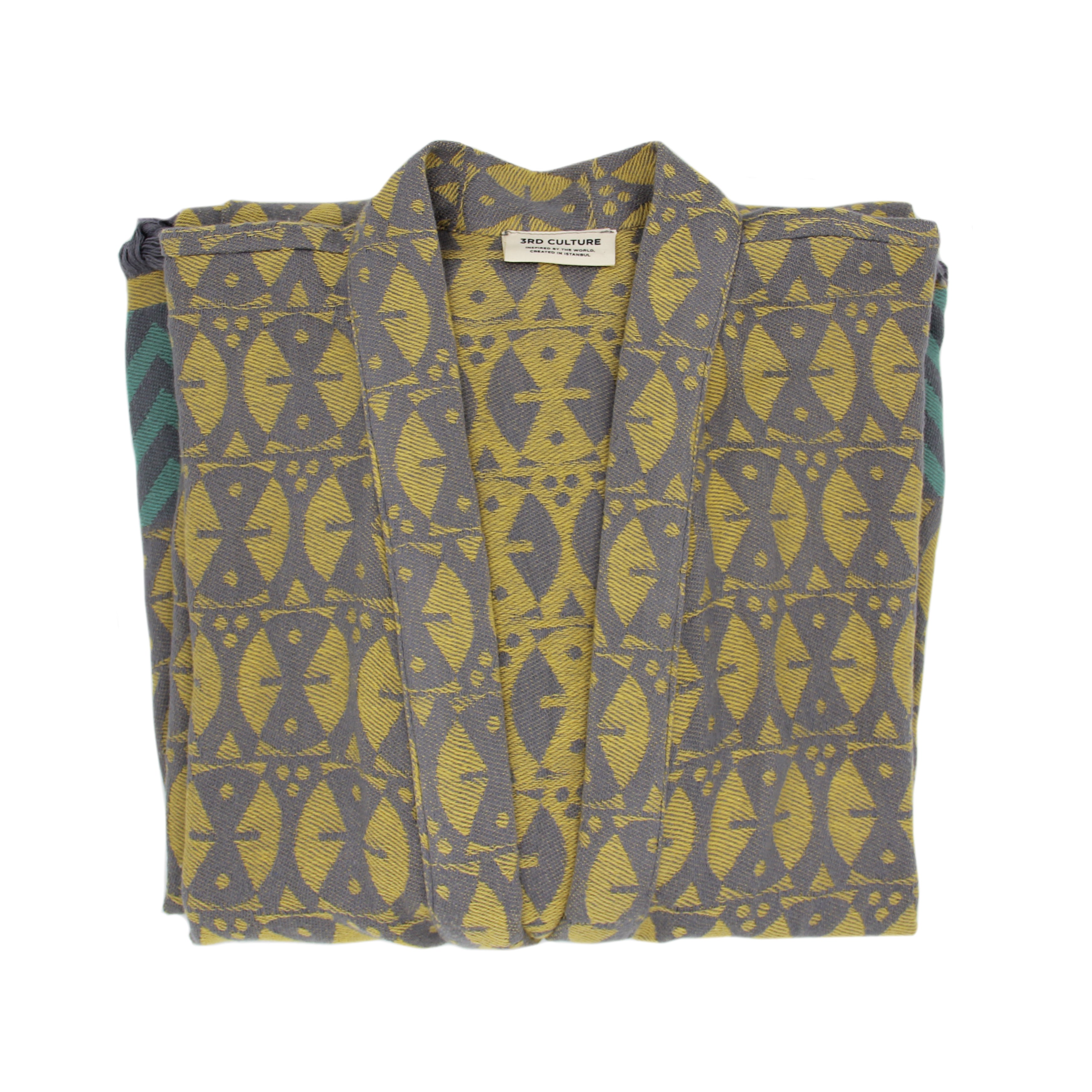 Kırmızı & Antrasit 'Adinkra' Kimono