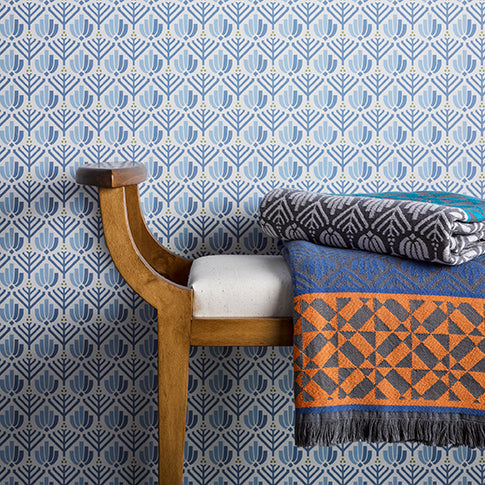 Blue 'Chichen Itza' Throw