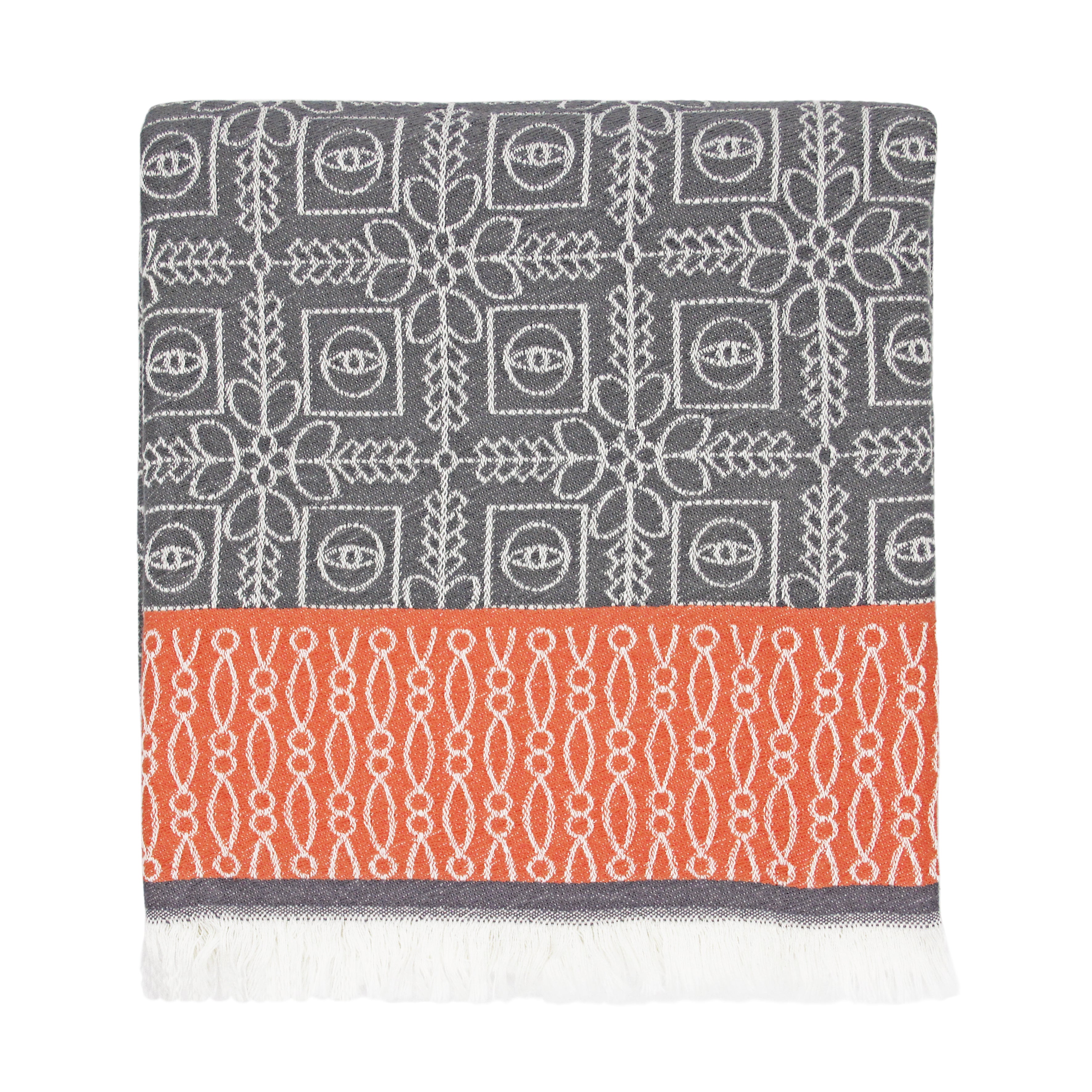 Grey 'The Eye' Bamboo Throw