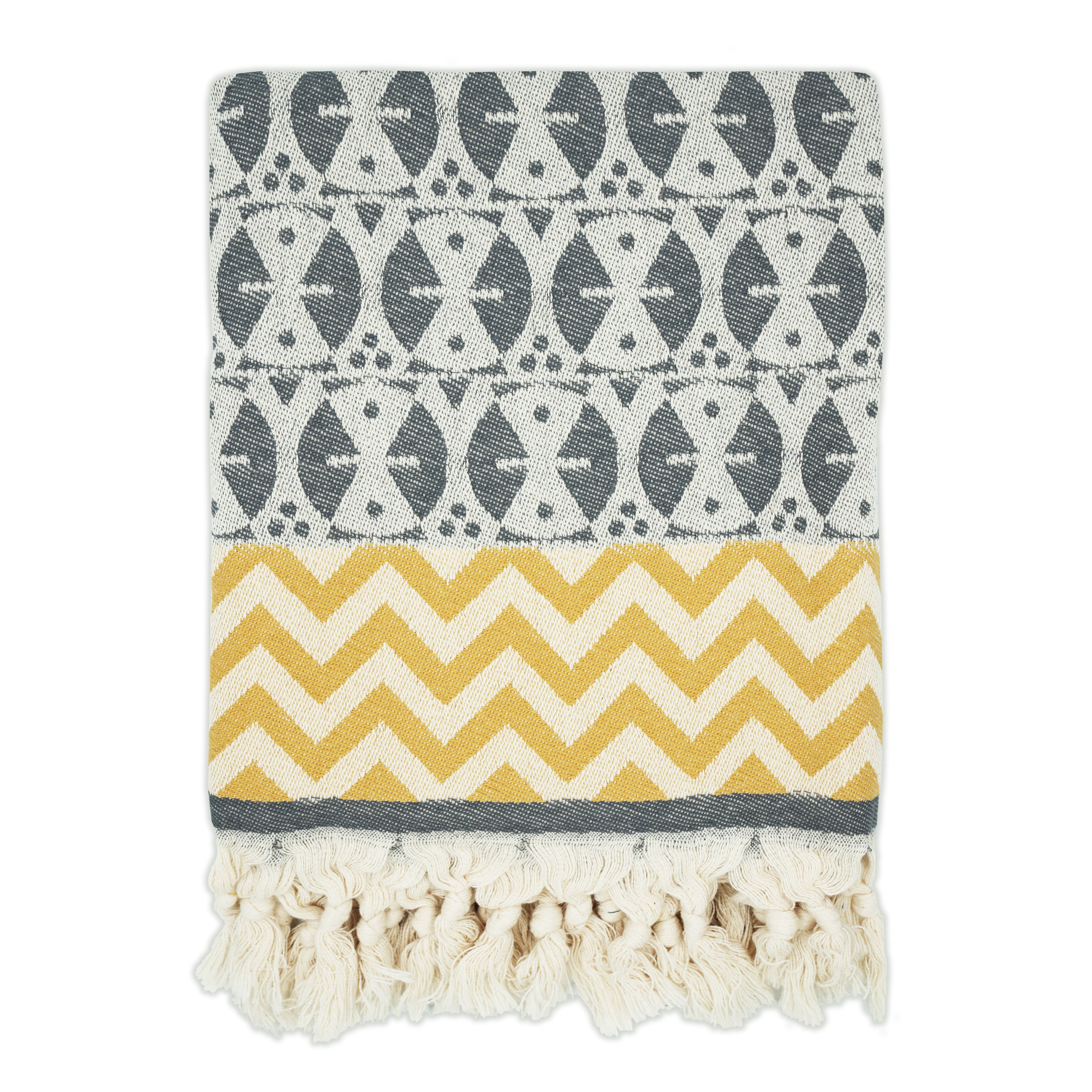 Grey 'Adinkra' Peshtemal