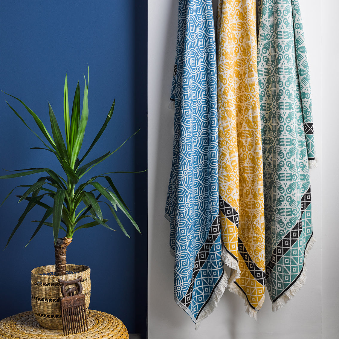 Blue 'Fawohodie' Throw