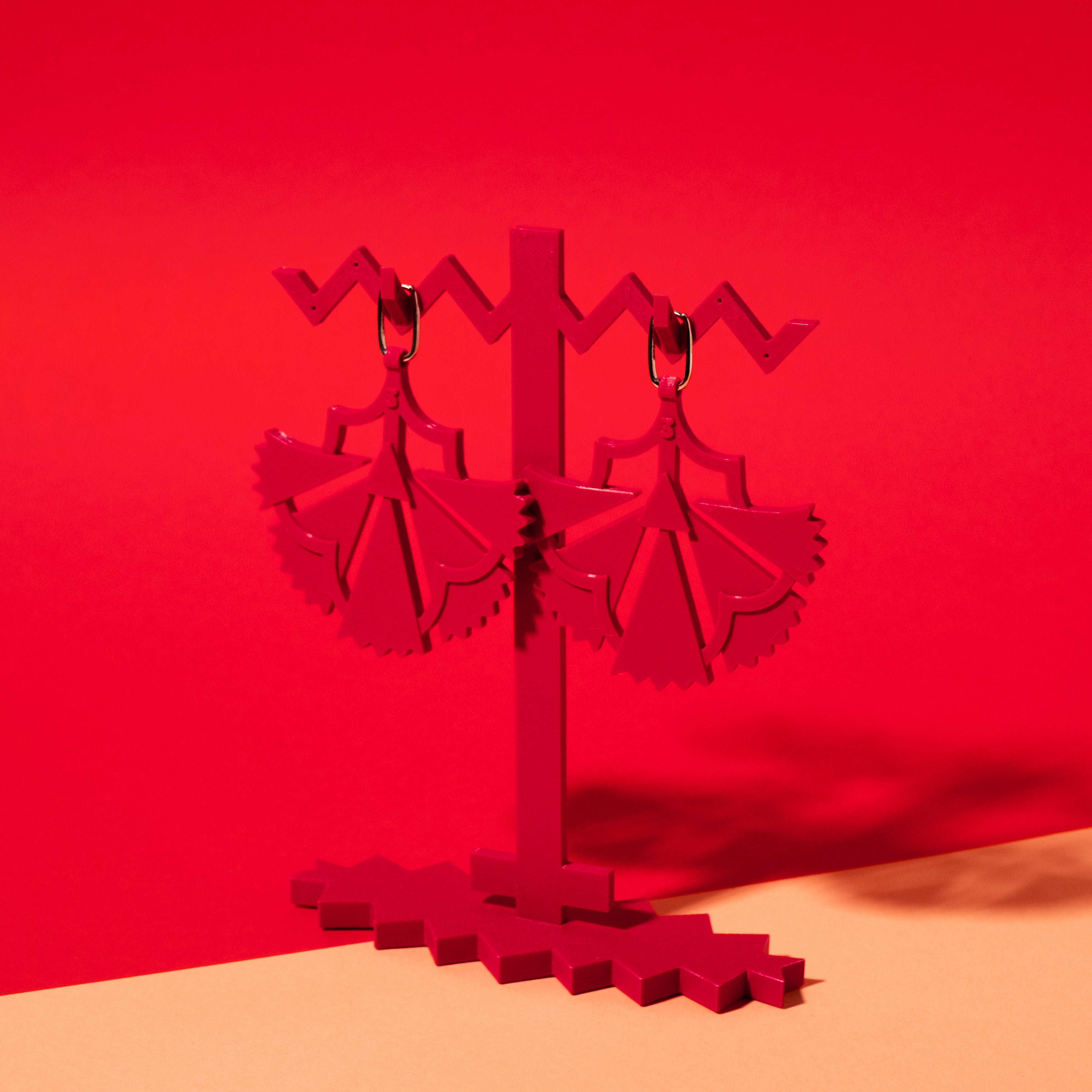 Jaipur Carnation Küpe, Fuşya