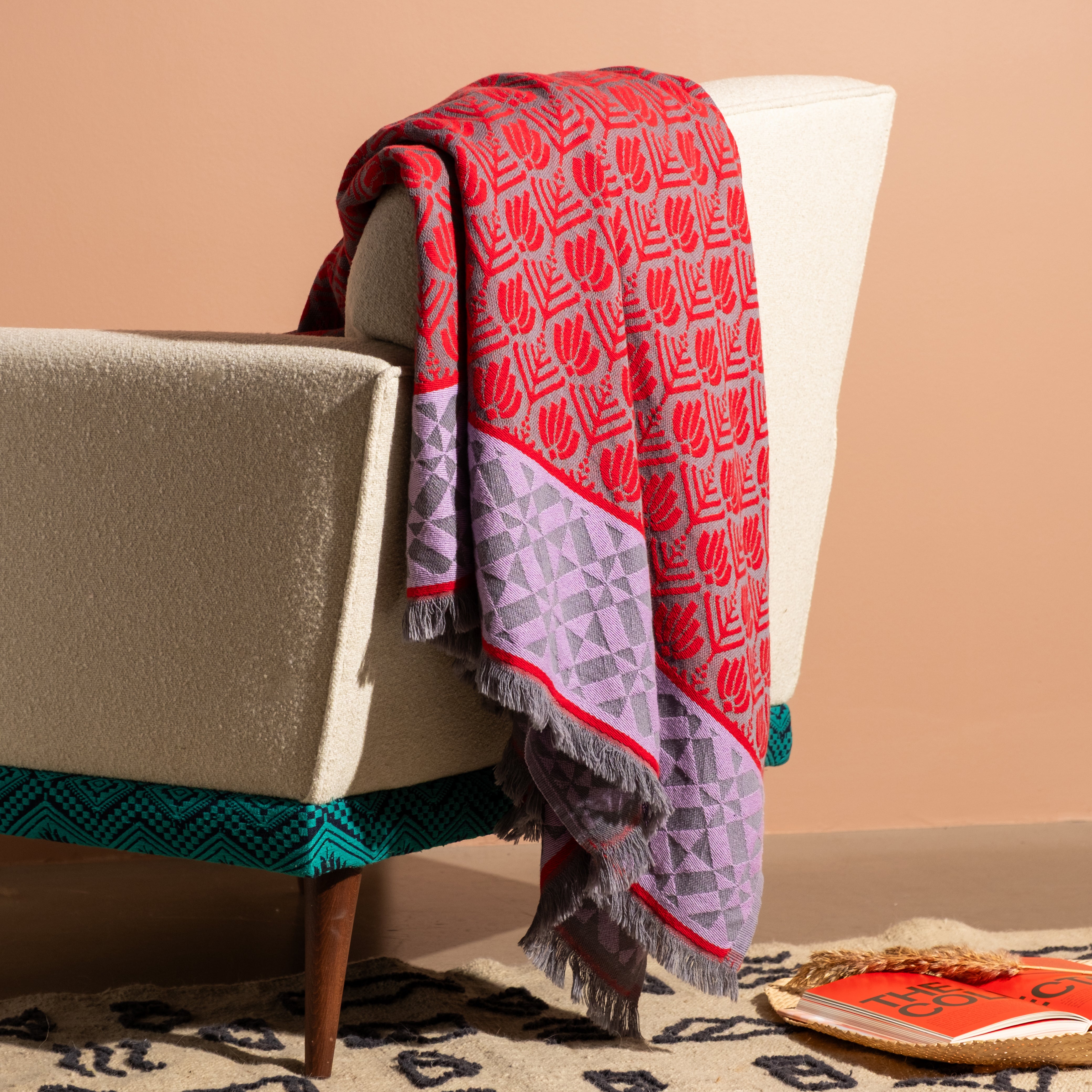 Red 'Chichen Itza' Throw